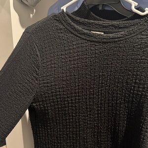 NEW Black Textured Long Sleeve Top